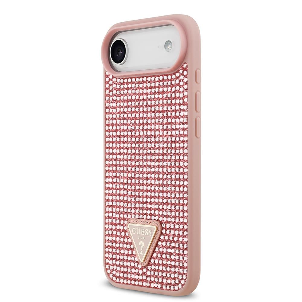 Apple iPhone 17 Air Kılıf Guess Orjinal Lisanslı Taşlı Arka Yüzey Üçgen Logolu Kapak