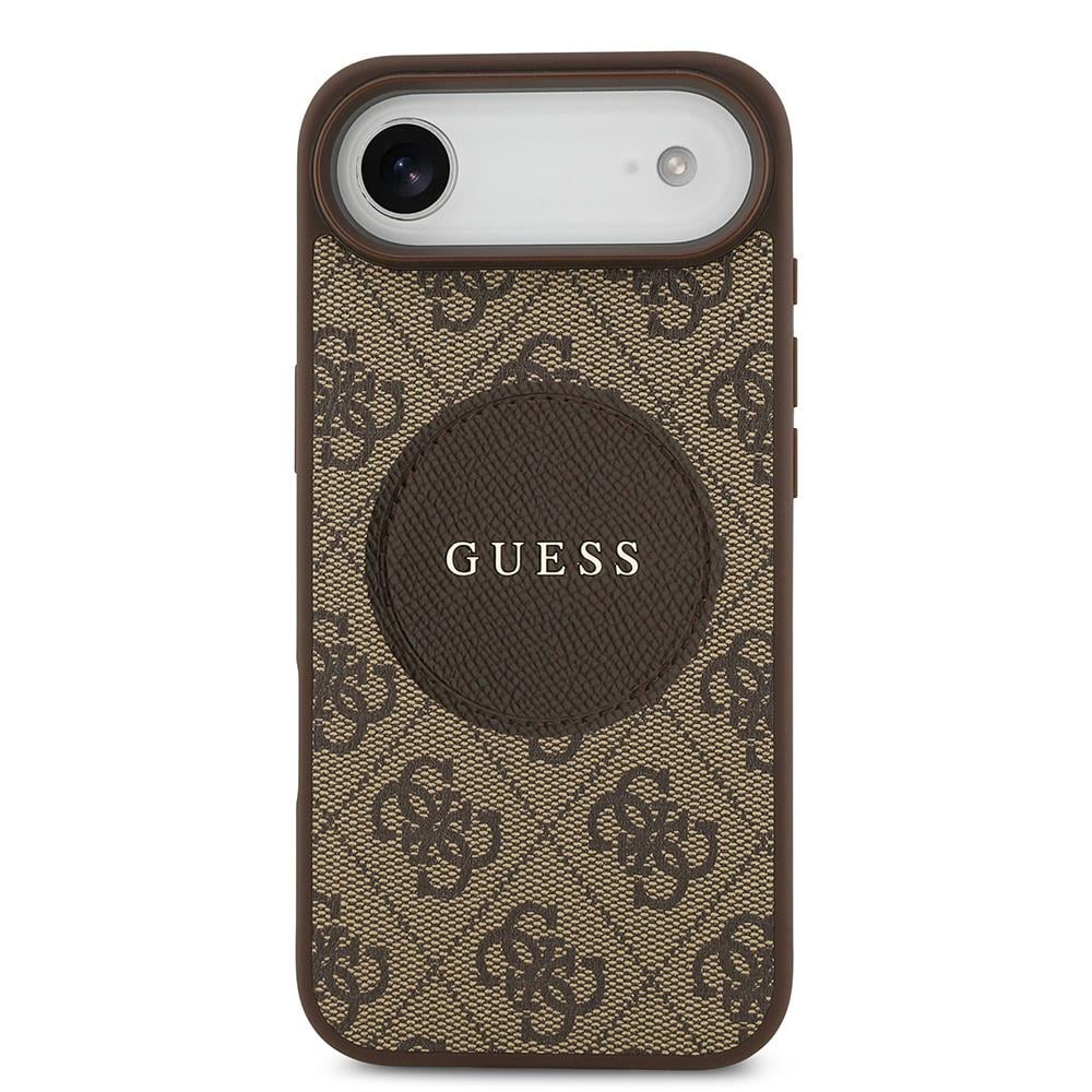 Apple iPhone 17 Air Kılıf Guess Orjinal Lisanslı M-safe Şarj Özellikli Yazı Logolu Circle Classic Kapak