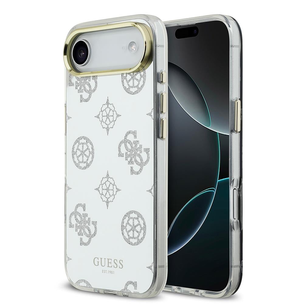 Apple iPhone 17 Air Kılıf Guess Orjinal Lisanslı Metal Kamera Çerçeveli Simli Aynalı Kapak