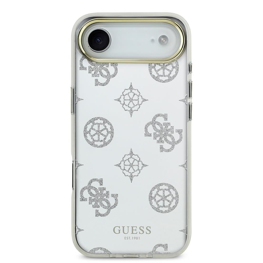 Apple iPhone 17 Air Kılıf Guess Orjinal Lisanslı Metal Kamera Çerçeveli Simli Aynalı Kapak