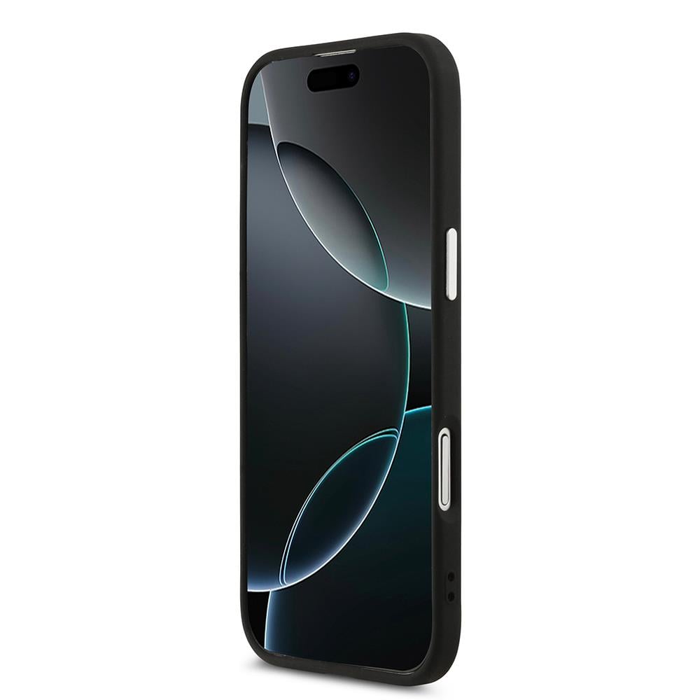 Apple iPhone 17 Air Kılıf Guess Orjinal Lisanslı M-safe Şarj Özellikli PU Deri Metal Kamera Çerçeveli Üçgen Logolu Kapak