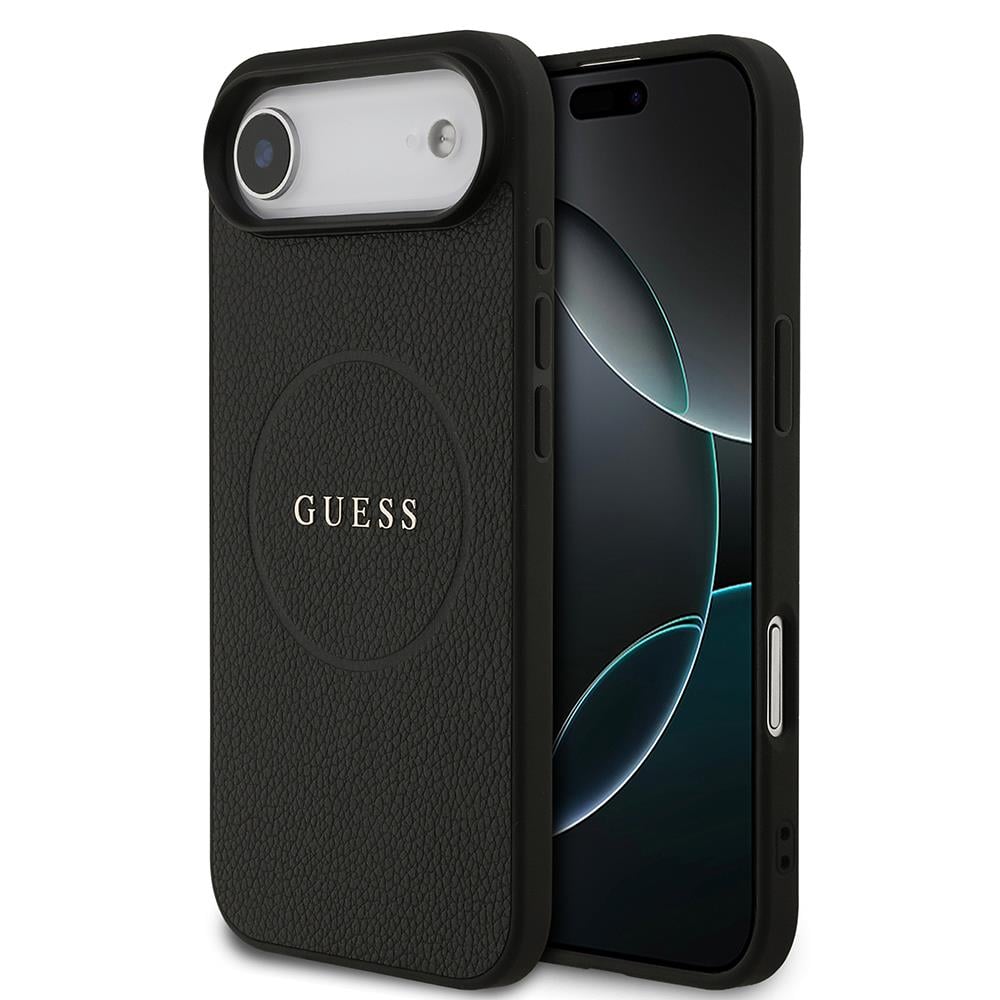 Apple iPhone 17 Air Kılıf Guess Orjinal Lisanslı M-safe Şarj Özellikli Yazı Logolu PU Deri Kapak