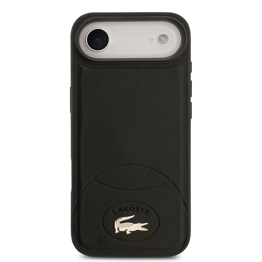 Apple iPhone 17 Air Kılıf Lacoste Orjinal Lisanslı M-safe Şarj Özellikli PU Deri Tasarımlı Metal Logolu Kapak