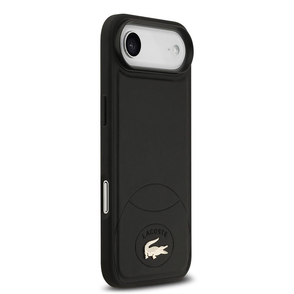 Apple iPhone 17 Air Kılıf Lacoste Orjinal Lisanslı M-safe Şarj Özellikli PU Deri Tasarımlı Metal Logolu Kapak