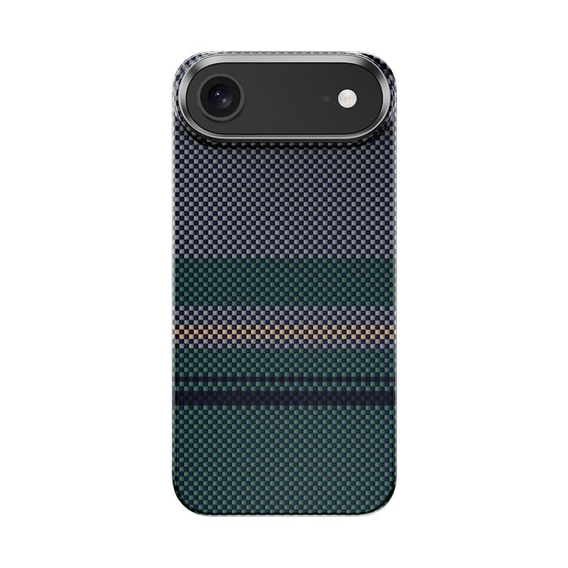 Apple iPhone 17 Air Kılıf M-safe Şarj Özellikli Karbon Fiber Tasarımlı Benks Aurora ArmorAir Kevlar Kapak