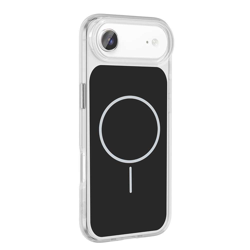 Apple iPhone 17 Air Kılıf M-Safe Şarj Özellikli Metal Buton Tasarımlı Zore İkonik Sert Silikon Kapak