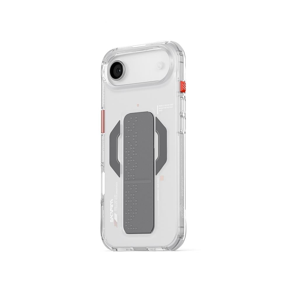 Apple iPhone 17 Air Kılıf M-Safe Şarj Özellikli Airbag Tasarımlı Standlı Skinarma Haxa Kapak