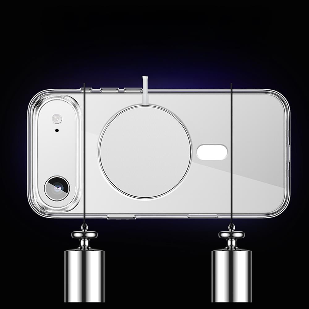 Apple iPhone 17 Air Kılıf M-safe Şarj Özellikli Transparan Sert PC Wlons Pita Kapak