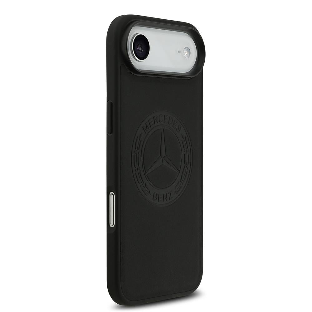 Apple iPhone 17 Air Kılıf Mercedes Benz Orjinal Lisanslı M-safe Şarj Özellikli Hakiki Deri Nostaljik Yıldız Dizayn Kapak