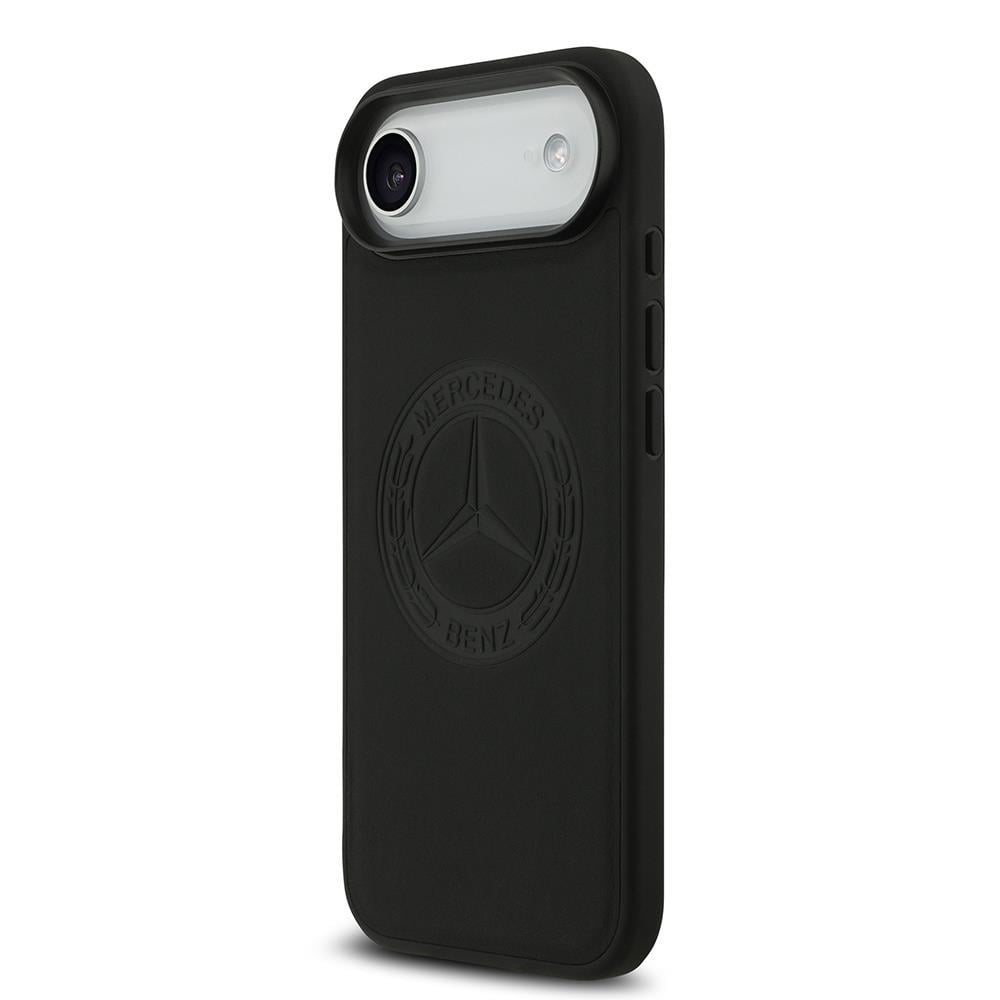 Apple iPhone 17 Air Kılıf Mercedes Benz Orjinal Lisanslı M-safe Şarj Özellikli Hakiki Deri Nostaljik Yıldız Dizayn Kapak