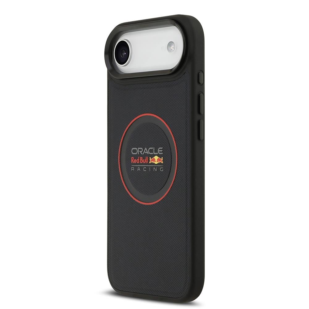 Apple iPhone 17 Air Kılıf Redbull Orjinal Lisanslı M-safe Şarj Özellikli Kırmızı Halka ve Logo Kabartmalı PU Deri Kapak