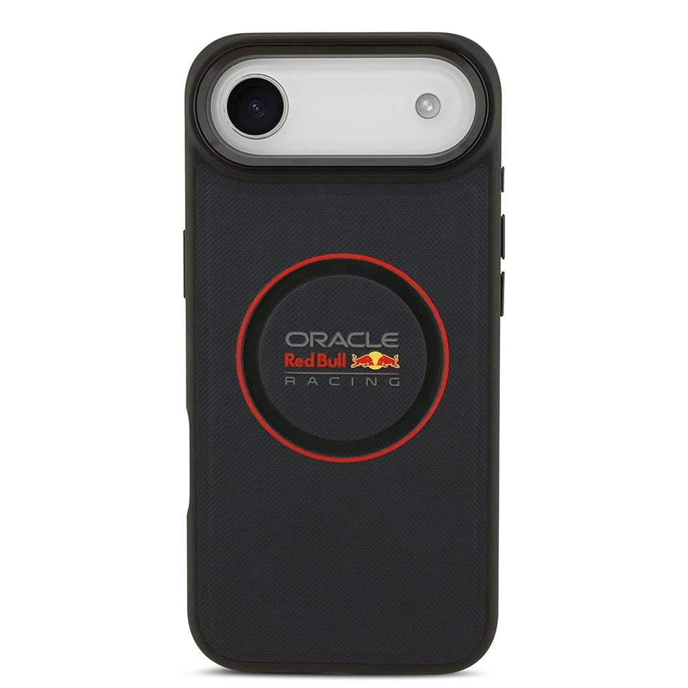 Apple iPhone 17 Air Kılıf Redbull Orjinal Lisanslı M-safe Şarj Özellikli Kırmızı Halka ve Logo Kabartmalı PU Deri Kapak