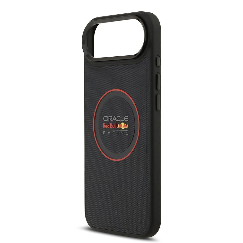 Apple iPhone 17 Air Kılıf Redbull Orjinal Lisanslı M-safe Şarj Özellikli Kırmızı Halka ve Logo Kabartmalı PU Deri Kapak