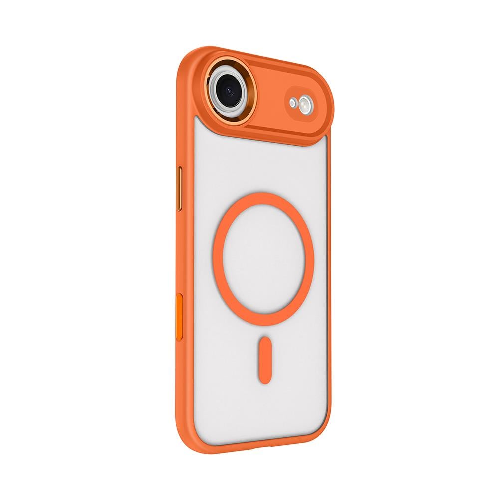 Apple iPhone 17 Air Kılıf Wireless Şarj Özellikli Zore Krom M-safe Silikon Kapak