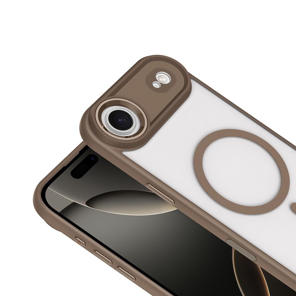 Apple iPhone 17 Air Kılıf Wireless Şarj Özellikli Zore Krom M-safe Silikon Kapak