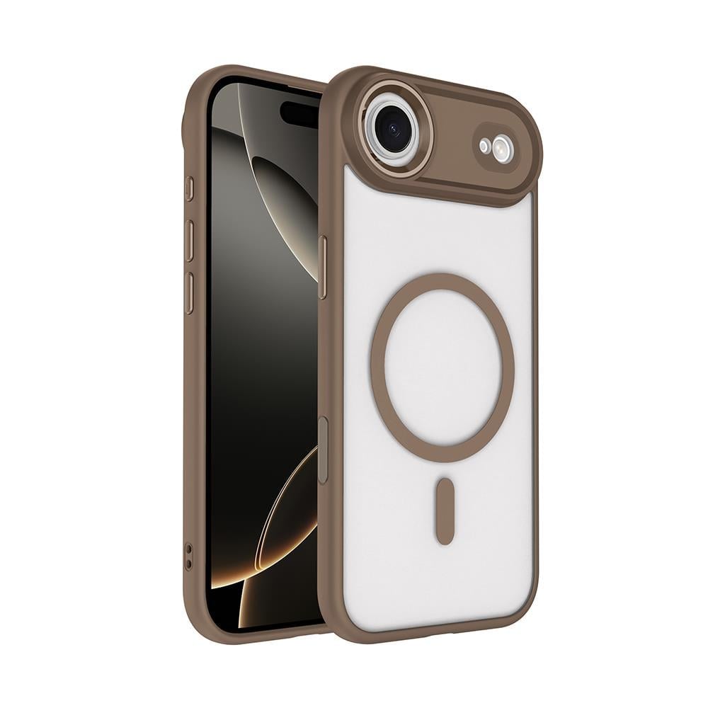 Apple iPhone 17 Air Kılıf Wireless Şarj Özellikli Zore Krom M-safe Silikon Kapak