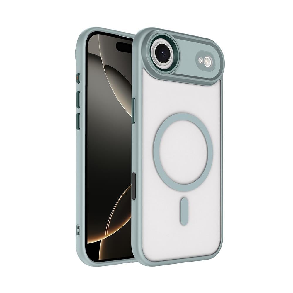 Apple iPhone 17 Air Kılıf Wireless Şarj Özellikli Zore Krom M-safe Silikon Kapak