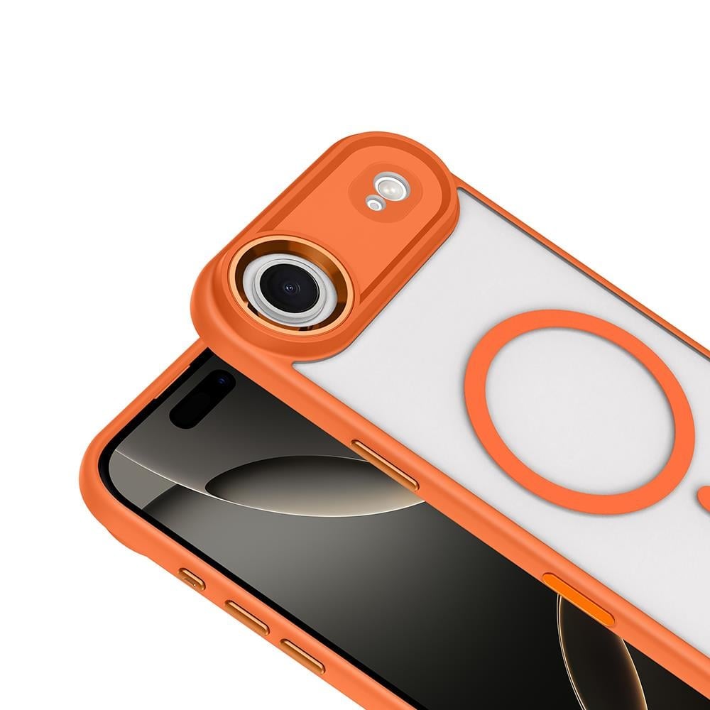 Apple iPhone 17 Air Kılıf Wireless Şarj Özellikli Zore Krom M-safe Silikon Kapak
