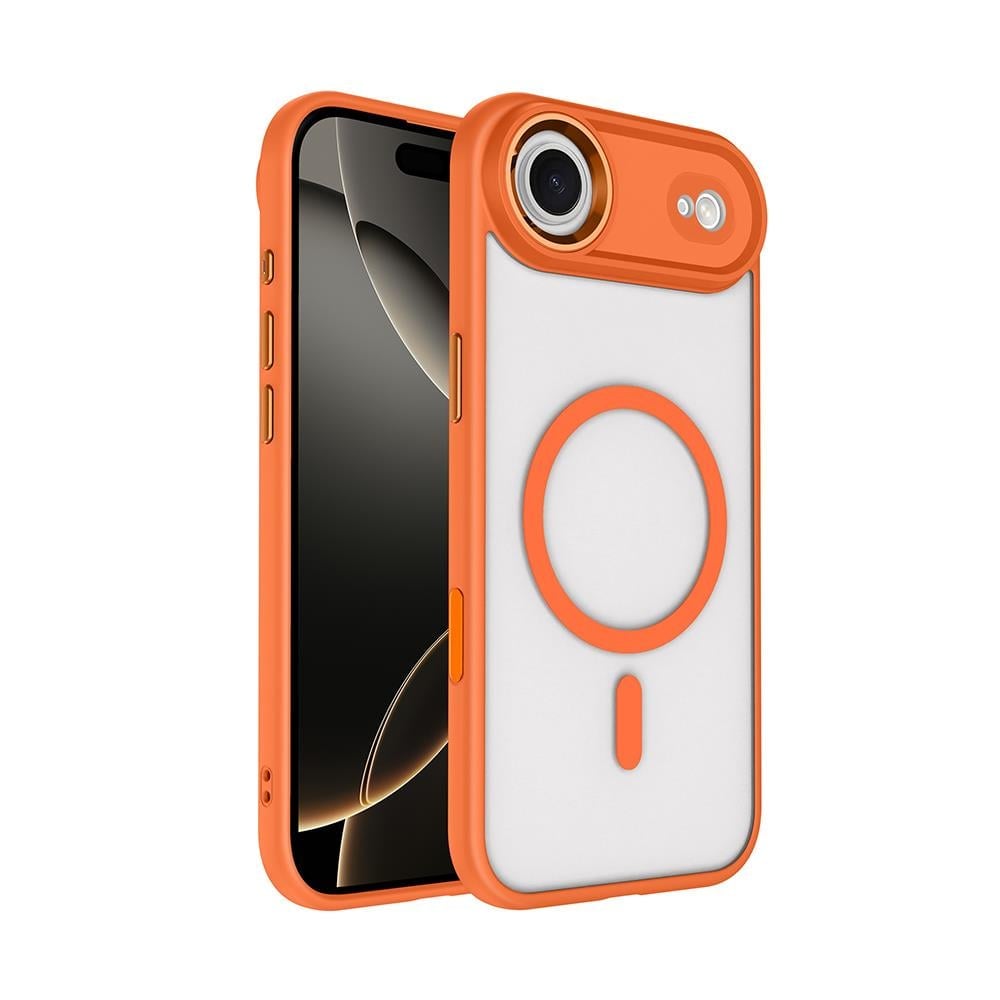 Apple iPhone 17 Air Kılıf Wireless Şarj Özellikli Zore Krom M-safe Silikon Kapak
