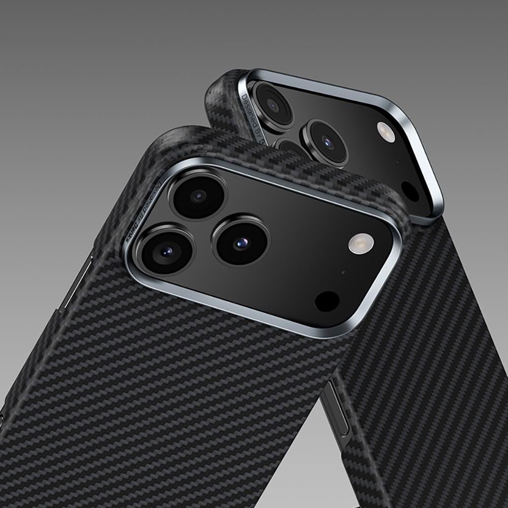 Apple iPhone 17 Kılıf Benks M-safe Şarj Özellikli Metal Kamera Çerçeveli Magnetik ArmorAir 600D Kevlar Fiber Kapak