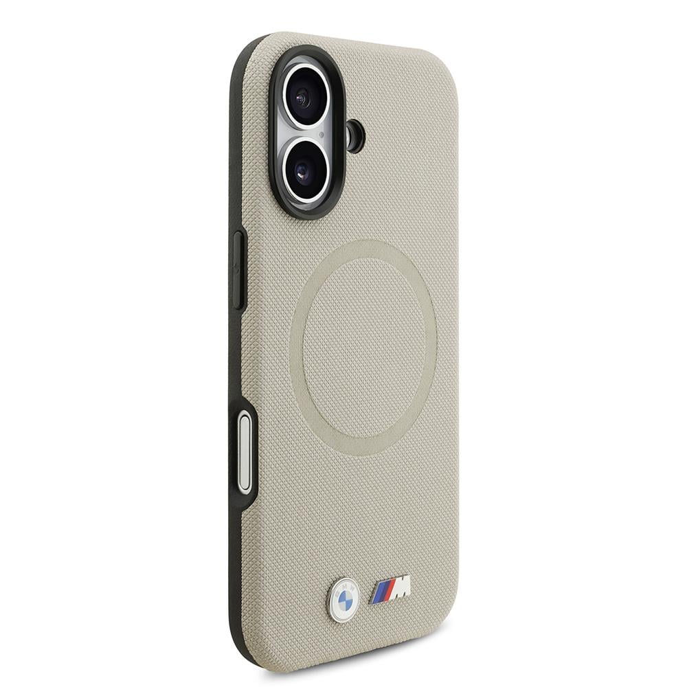 Apple iPhone 17 Kılıf BMW Orjinal Lisanslı M-safe Şarj Özellikli Metal Logolu Delikli M Dizayn Deri Kapak