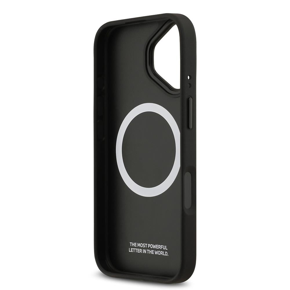 Apple iPhone 17 Kılıf BMW Orjinal Lisanslı M-safe Şarj Özellikli Metal BMW ve M Logolu PU Karbon Tasarımlı Kapak