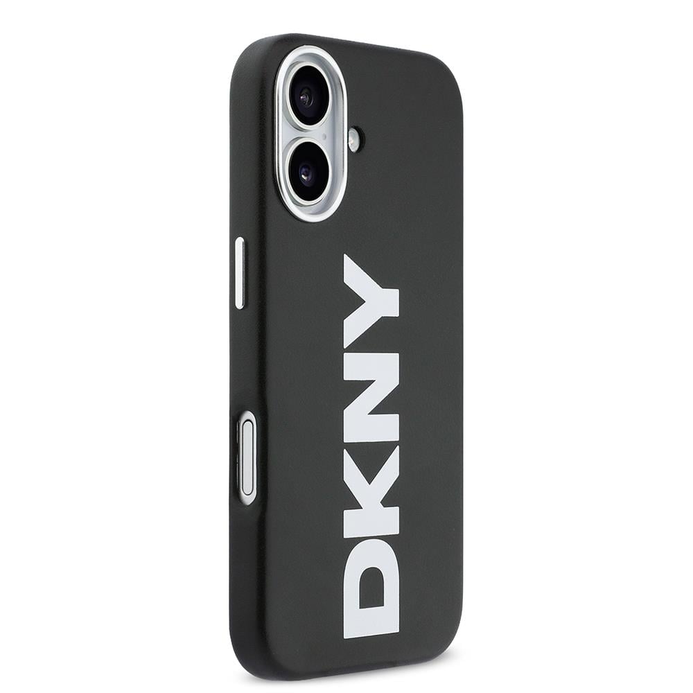 Apple iPhone 17 Kılıf DKNY Orjinal Lisanslı M-safe Şarj Özellikli PU Büyük Dikey Logolu Kapak