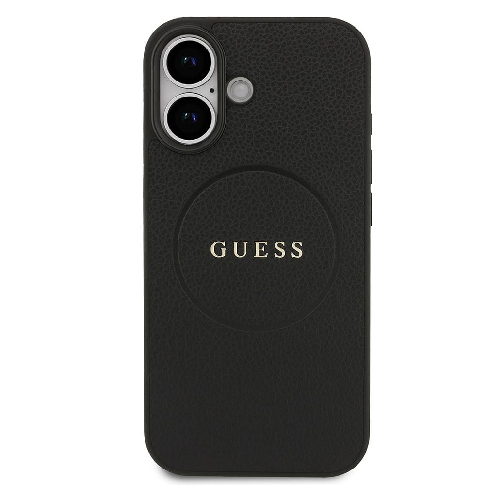 Apple iPhone 17 Kılıf Guess Orjinal Lisanslı M-safe Şarj Özellikli Yazı Logolu PU Deri Kapak