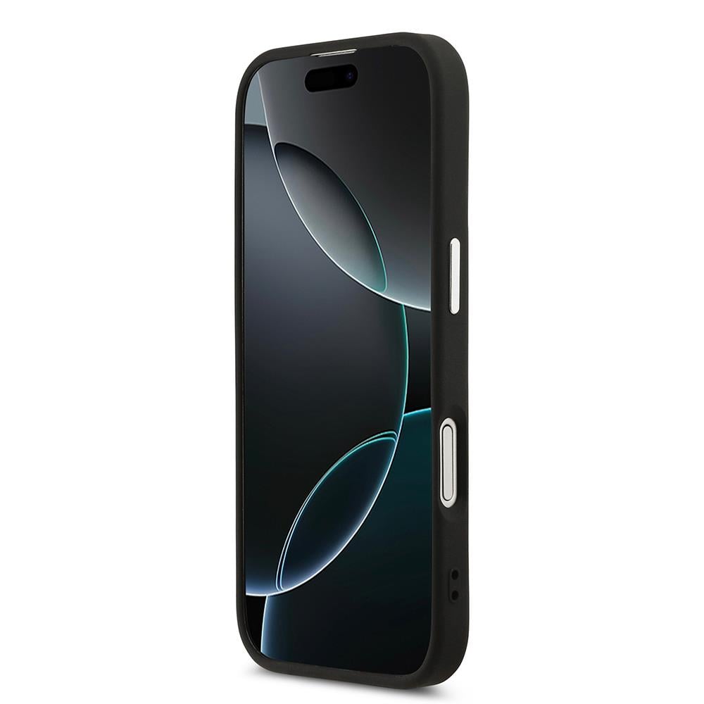 Apple iPhone 17 Kılıf Guess Orjinal Lisanslı M-safe Şarj Özellikli PU Deri Metal Kamera Çerçeveli Üçgen Logolu Kapak