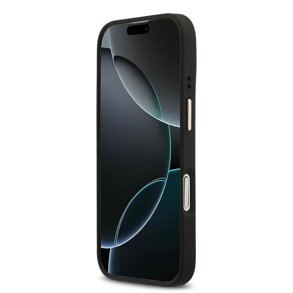 Apple iPhone 17 Kılıf Guess Orjinal Lisanslı M-safe Şarj Özellikli Sıcak Baskılı Yazı Logolu PU Deri Peony Kapak