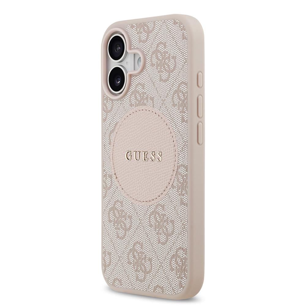 Apple iPhone 17 Kılıf Guess Orjinal Lisanslı M-safe Şarj Özellikli Yazı Logolu Circle Classic Kapak