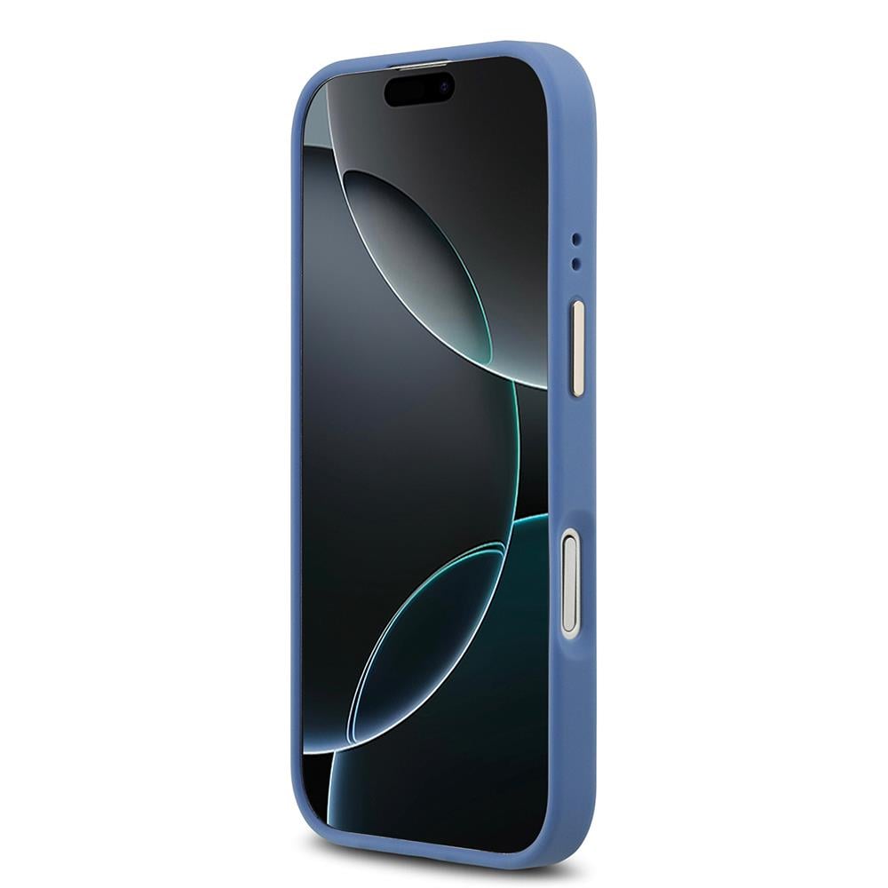 Apple iPhone 17 Kılıf Guess Orjinal Lisanslı M-safe Şarj Özellikli Gold Metal Kamera Çerçeveli PU Deri 4G Desenli Yazı Logolu Kapak