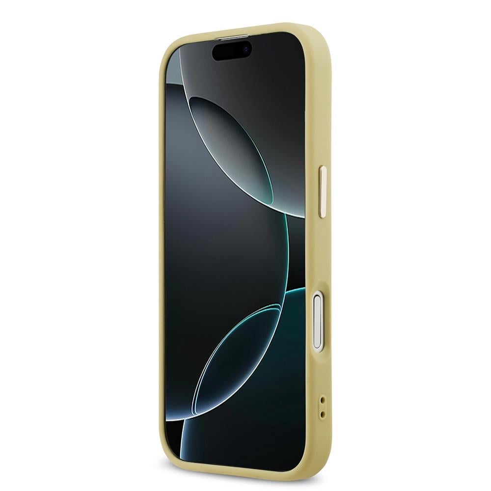 Apple iPhone 17 Kılıf Guess Orjinal Lisanslı 4G Büyük Metal Kamera Çerçeveli ve Logolu Glitter Kapak