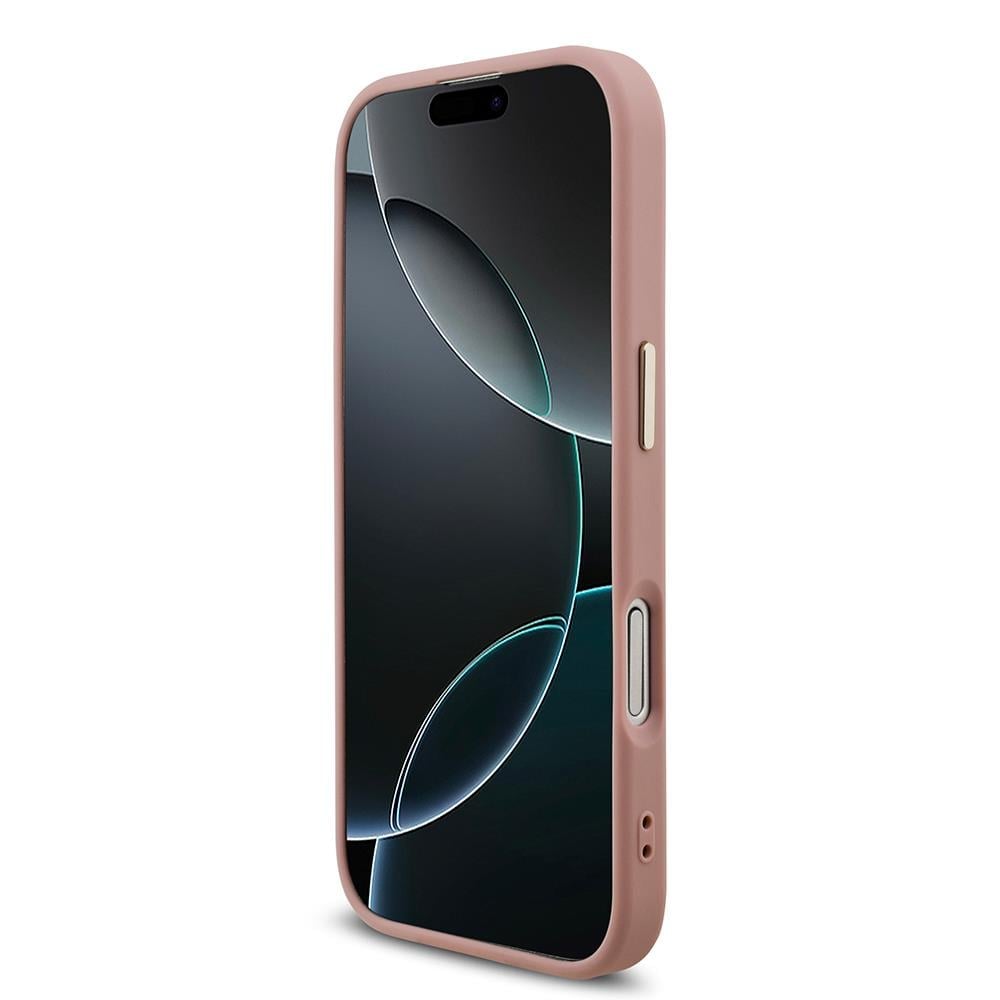 Apple iPhone 17 Kılıf Guess Orjinal Lisanslı 4G Büyük Metal Kamera Çerçeveli ve Logolu Glitter Kapak