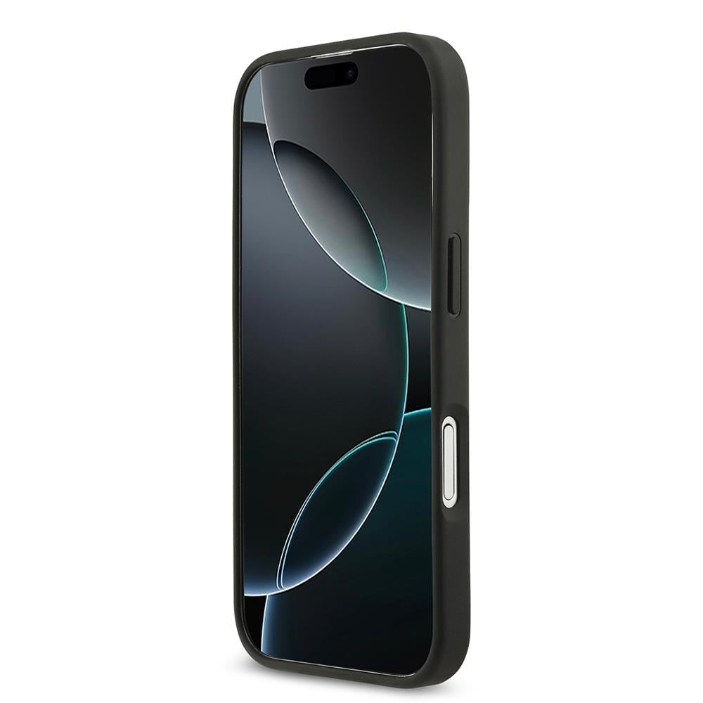 Apple iPhone 17 Kılıf Guess Orjinal Lisanslı Taşlı Arka Yüzey Üçgen Logolu Kapak