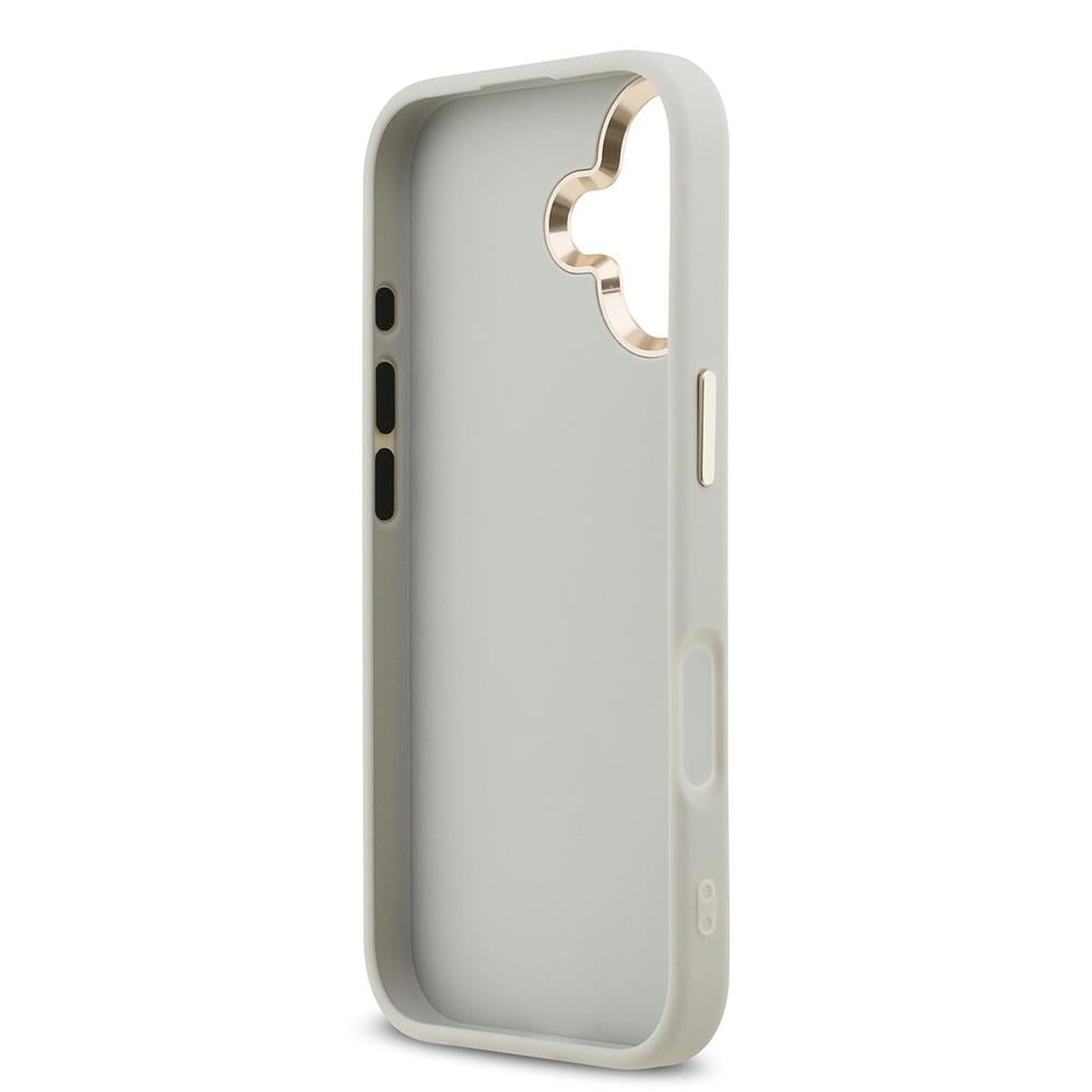 Apple iPhone 17 Kılıf Guess Orjinal Lisanslı 4G Büyük Metal Kamera Çerçeveli ve Logolu Glitter Kapak