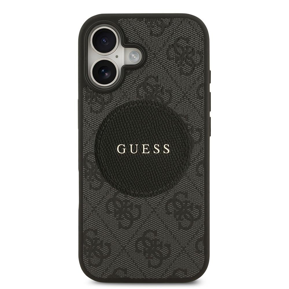 Apple iPhone 17 Kılıf Guess Orjinal Lisanslı M-safe Şarj Özellikli Yazı Logolu Circle Classic Kapak