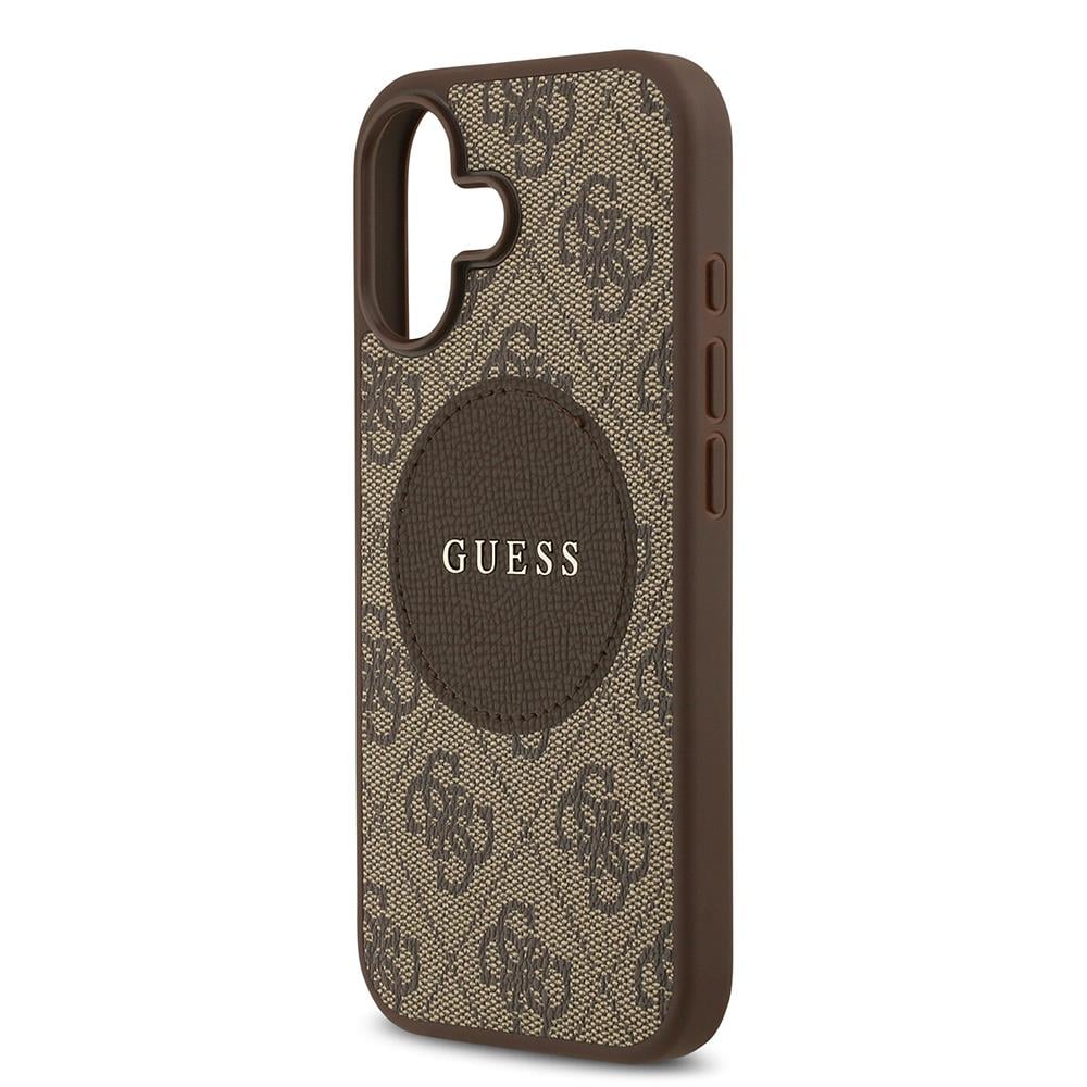 Apple iPhone 17 Kılıf Guess Orjinal Lisanslı M-safe Şarj Özellikli Yazı Logolu Circle Classic Kapak