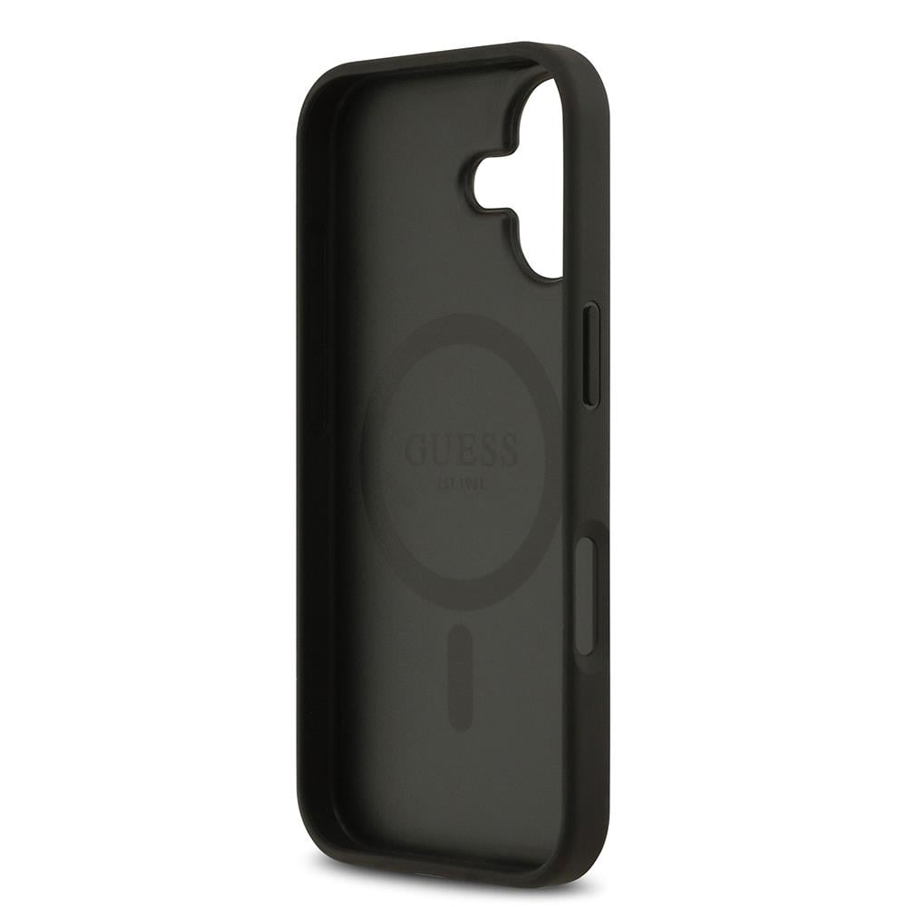 Apple iPhone 17 Kılıf Guess Orjinal Lisanslı M-safe Şarj Özellikli Yazı Logolu Circle Classic Kapak