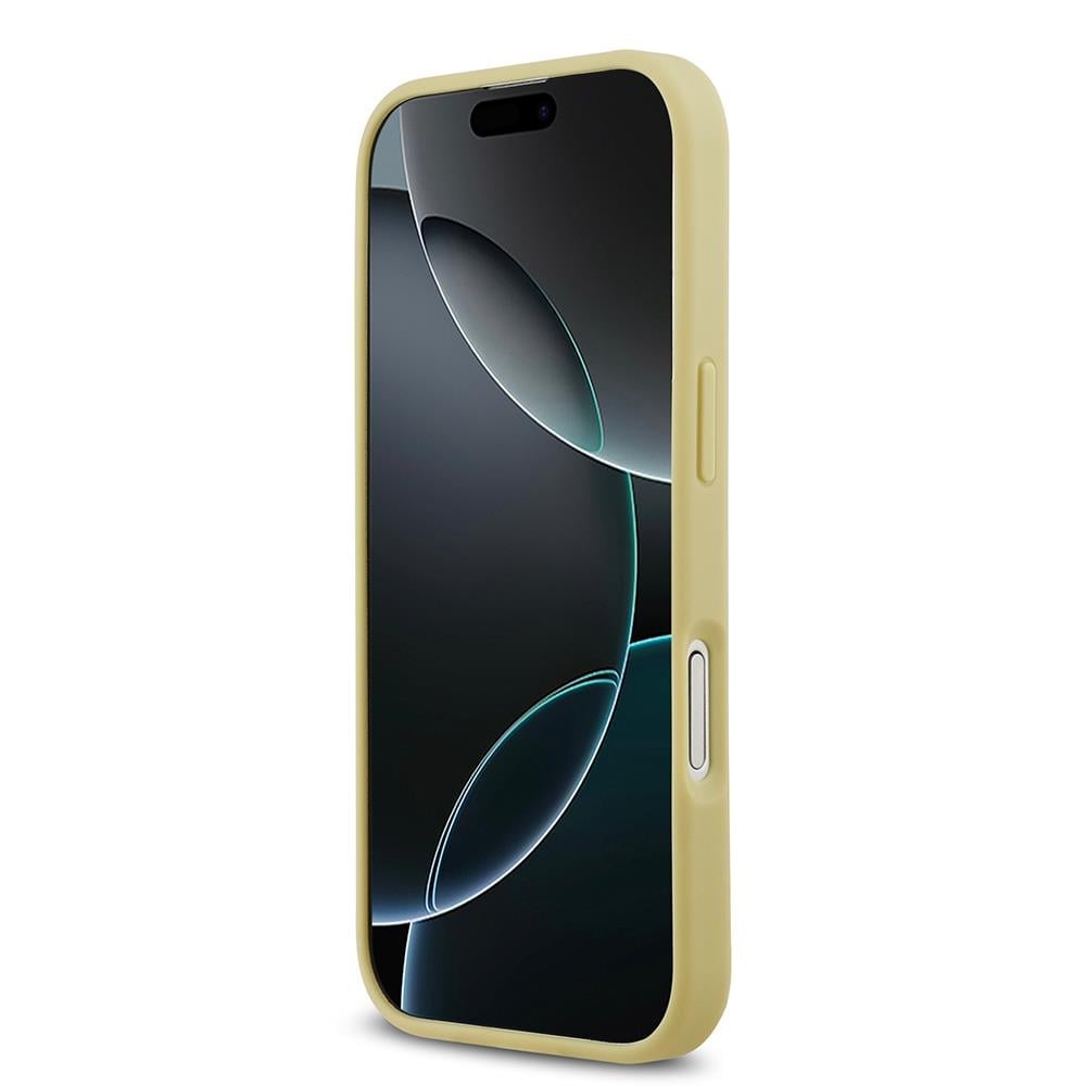 Apple iPhone 17 Kılıf Guess Orjinal Lisanslı Taşlı Arka Yüzey Üçgen Logolu Kapak