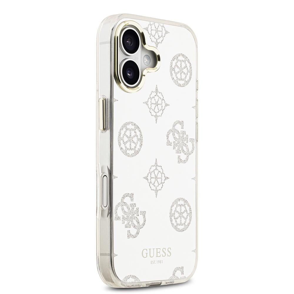 Apple iPhone 17 Kılıf Guess Orjinal Lisanslı Metal Kamera Çerçeveli Simli Aynalı Kapak