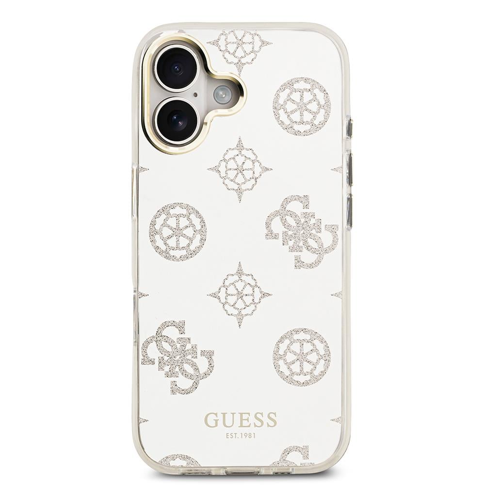 Apple iPhone 17 Kılıf Guess Orjinal Lisanslı Metal Kamera Çerçeveli Simli Aynalı Kapak