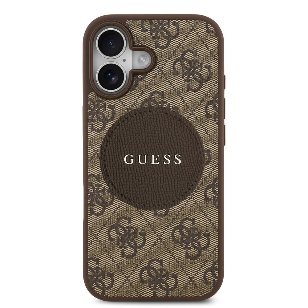 Apple iPhone 17 Kılıf Guess Orjinal Lisanslı M-safe Şarj Özellikli Yazı Logolu Circle Classic Kapak