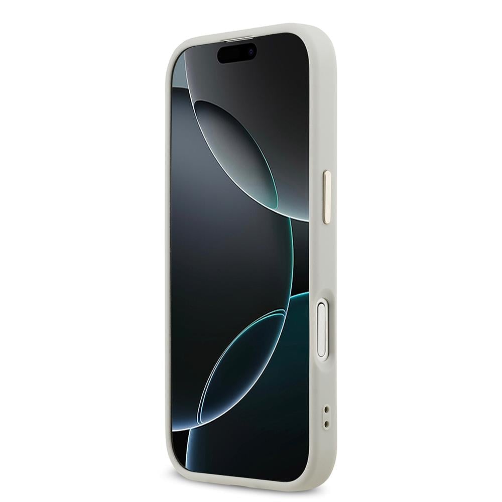 Apple iPhone 17 Kılıf Guess Orjinal Lisanslı 4G Büyük Metal Kamera Çerçeveli ve Logolu Glitter Kapak