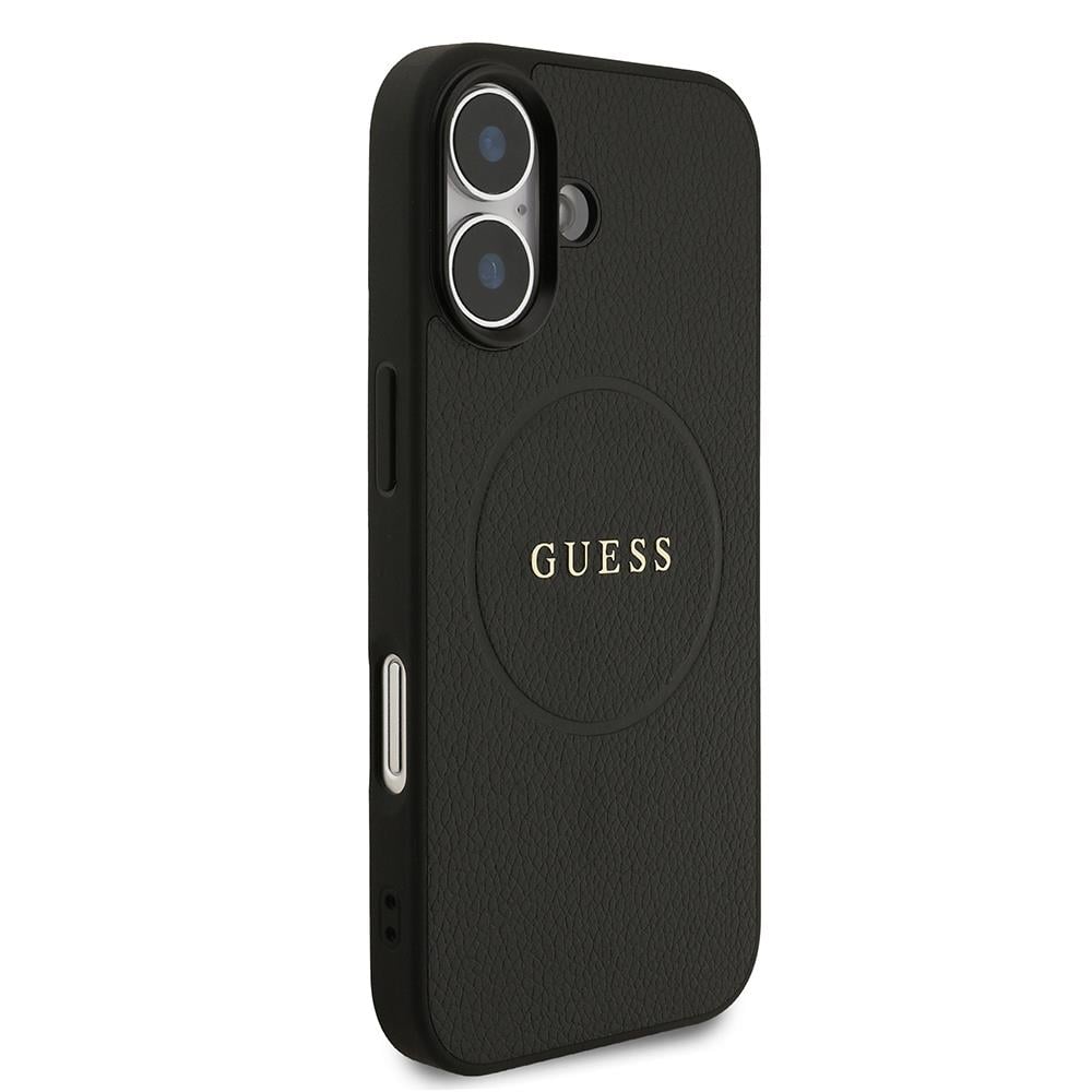Apple iPhone 17 Kılıf Guess Orjinal Lisanslı M-safe Şarj Özellikli Yazı Logolu PU Deri Kapak