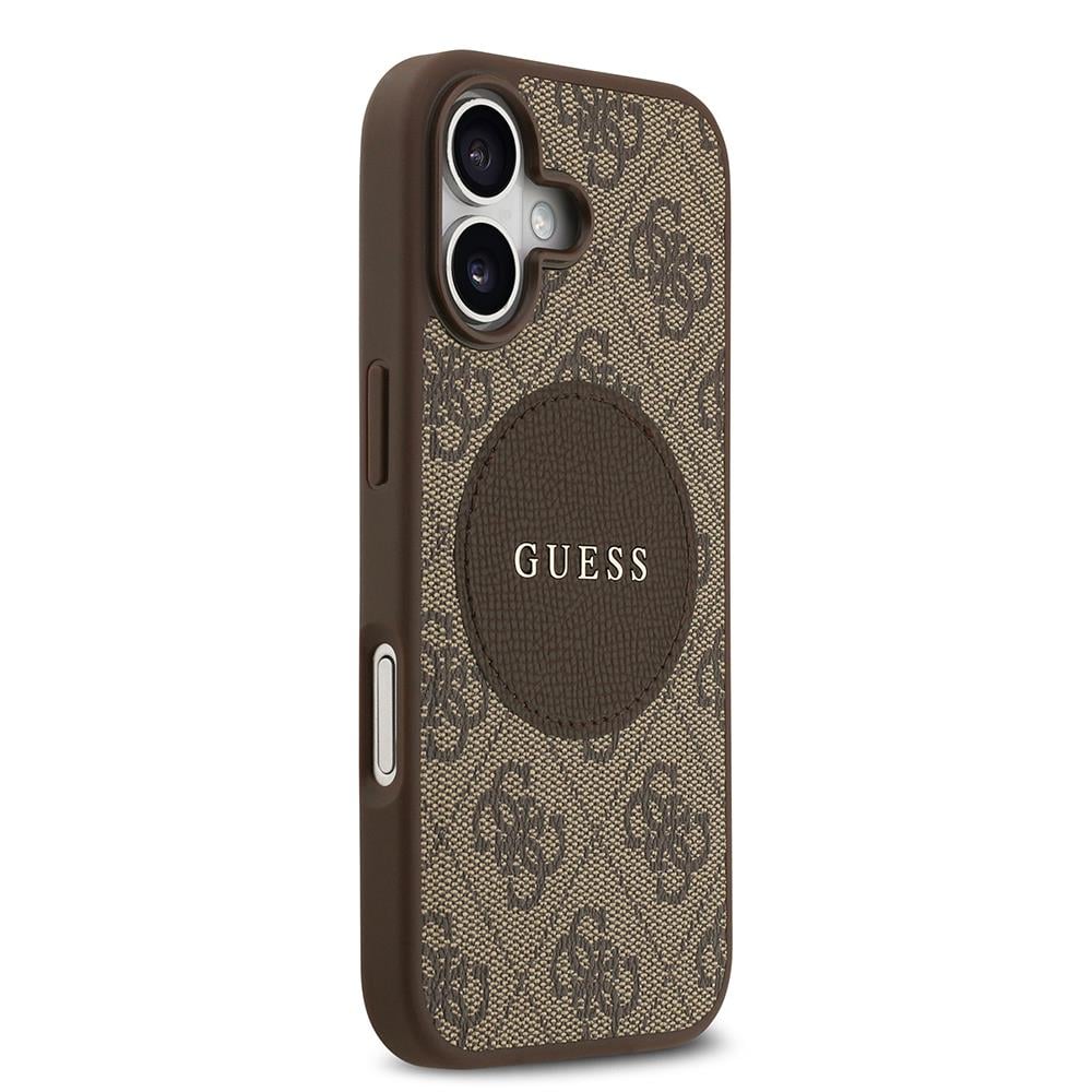 Apple iPhone 17 Kılıf Guess Orjinal Lisanslı M-safe Şarj Özellikli Yazı Logolu Circle Classic Kapak