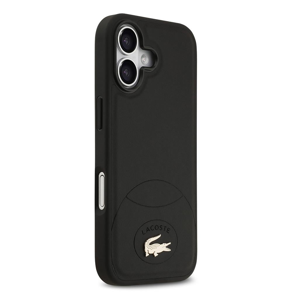 Apple iPhone 17 Kılıf Lacoste Orjinal Lisanslı M-safe Şarj Özellikli PU Deri Tasarımlı Metal Logolu Kapak