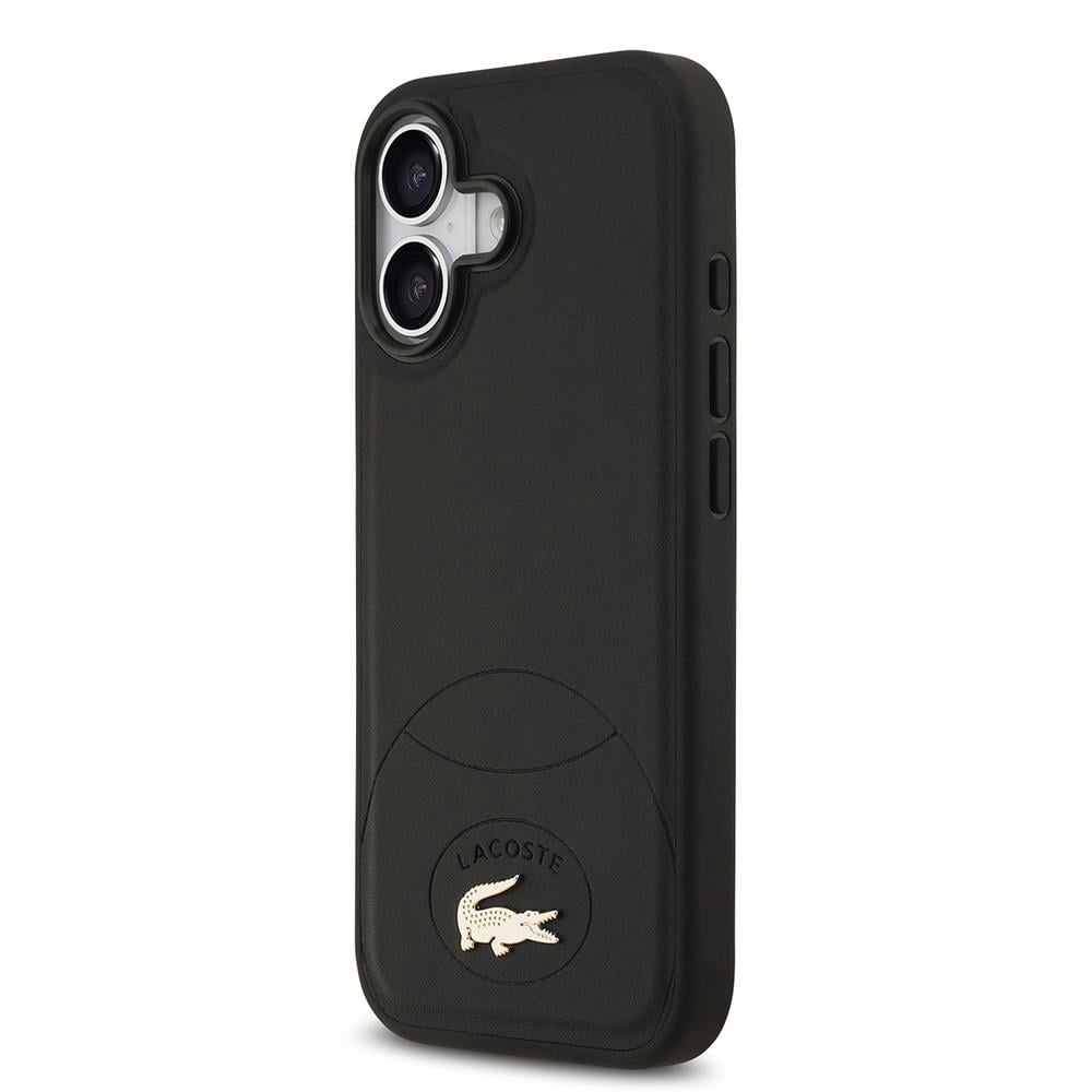 Apple iPhone 17 Kılıf Lacoste Orjinal Lisanslı M-safe Şarj Özellikli PU Deri Tasarımlı Metal Logolu Kapak