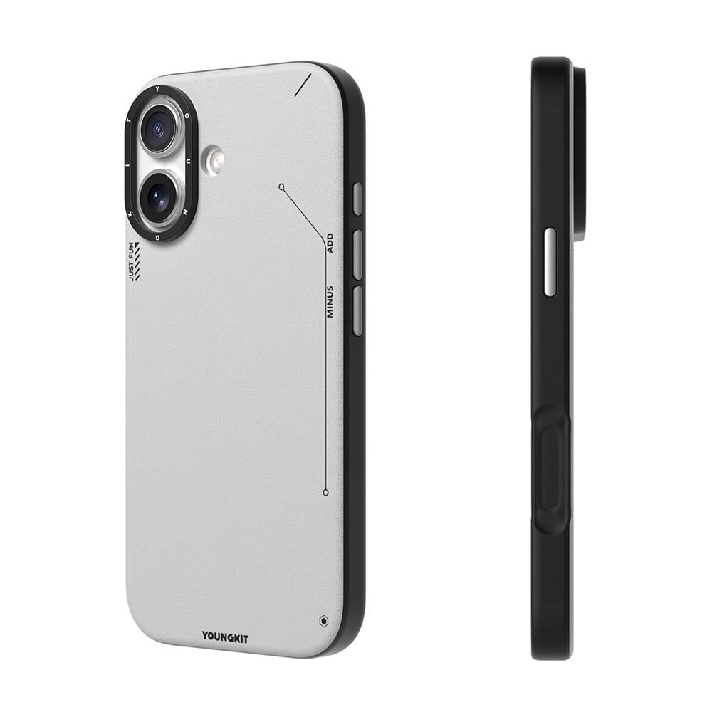 Apple iPhone 17 Kılıf M-safe Şarj Özellikli Basit Mat Deri Desenli Youngkit Tech Fashion Serisi Kapak