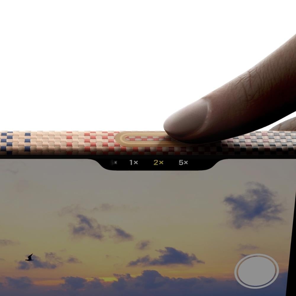 Apple iPhone 17 Kılıf M-safe Şarj Özellikli Aramid Fiber Pitaka Tactile Woven Sunset-Moonrise Serisi Sunset Kapak